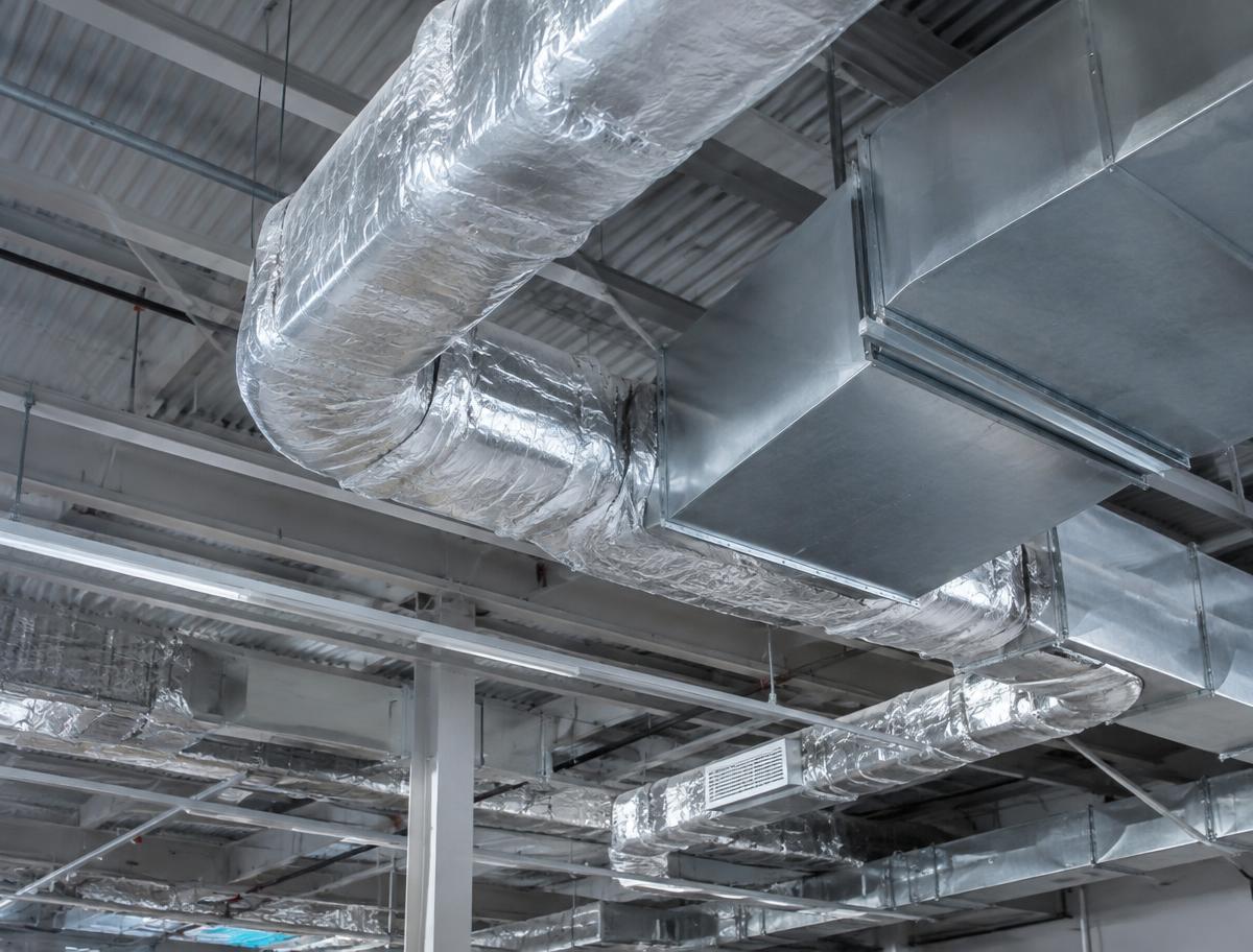 Insulated ductwork for a ducted HVAC system in a ceiling space